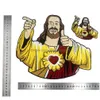 Syuppfattningar verktyg Jesus stor punk broderat järn på stöd Biker Badge for Jacke Jeans Drop Delivery Apparel Dhacw