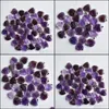 Charms Love Heart Stone Beads Pendants 20Mm Wholesale Natural Amethysts For Diy Jewelry Making Women Gift Drop Delivery Findings Comp Otpry