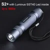 Lampes de poche Torches Convoy S2 Plus Lampe de poche haute puissance avec Luminus SST40 Led Mini 18650 Torch 1800lm Lanterna Portable Work Camp Flash Light 0109