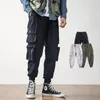 メンズパンツオーバーオールズメンズルーズカジュアルジョガークロップド韓国スタイルのトレンディな衣料品