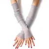 Podkładki kolanowe 1PAIR seksowne mody kobiety Gaza Słońca rękawy Rękawy cienkie długie ramię bez palców ciepło przeciwsłoneczne UV oddychające rękawiczki