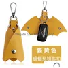 Key Rings Pu Leather Bat Keychains Holder Mens Animal Pendant Chains Fobs Fashion Design Women Bag Charms Sier Metal Car Keyrings Ac Dhlp4