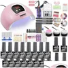 Zestawy do paznokci USA 30PCS Zestaw lakierów żelowych 35000 rpm Zestaw wiertarki z 120 W Lampa LED Lampa Manicure Narzędzia Drop dostarczenie Zdrowie Piękno Dhsdw