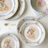 Placas Ladycc Vintage Ceramic Tableware Plate Dinner e pratos para utensílios de cozinha