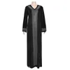 Roupas étnicas KK Luxo Veludo Abaya Kimono Dubai 2023 Mulheres Muçulmanas Kaftan Africano Plus Size Boubou Hijab Vestido Elegante Lady Islam