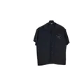 Men's Casual Shirts designer Luxury metal triangle pocket loose nylon short sleeve shirt mesh red versatile V77V