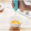 Egg Tools Utensils Mini Electric Handle Stirrer Beater Tea Milk Frother Whisk Mixer Fast And Efficient Eggs Blender For Kitchen Drop Dhzho