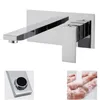 Robinets de lavabo de salle de bain Style noir en laiton mat robinet de lavabo mural mitigeur mitigeur eau froide