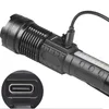 Flashlights Torches Asafee Strong Light 30W White Laser Flashlight Built-in TYPE-C Charging With Power Display Pen Clip Long-range Torch 0109