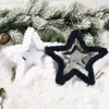 Juldekorationer 21 cm Sequined Five Pointed Star Tree Pendant 2023 Year Home Accessories Merry