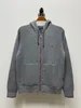 Designer Men hoodies Brunello Sticked Cashmere långärmad huva Cardigans tröja grå blå för höst och vår