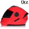 Motosiklet Kaskları Çift Lens Visörleri Modüler Flip Açık Tam Yüz Kask Moto Motocicleta Capacete Casco 2023