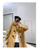 Women's Fur 2023 Winter Women's Jacket Hooded Genuine Wool Coat Long Design With Real Collar