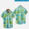 Men's Casual Shirts Men's Fashion T Hawaiian Tropical Camicias 3d Print Cozy One Button Short Sleeve Beach Oversized Clothes 16