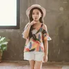 Clothing Sets Teen Girls Floral Tshirt Short Clothes For Summer Kids Casual Style Children's Costume 6 8 10 12