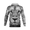 Herrtröjor djur tiger 3d tryckt hoodie casual långärmad sportkläder fritidskläder zip släpp ankomst jul