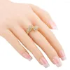 Wedding Rings Dubbele Dolphin Ring Happy Women In Love Gold/Rose Gold Color Mode Opening Vrouwelijke accessoires Hele geheel