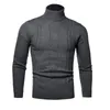 Herrtröjor vinter 2023 turtleneck tröja män vintage tricot pull homme casual tröjor manliga utkläder smal stickad solid jumper