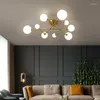 Plafonniers Moderne Boule Lumière LED Pour Salon Creative Métal Lampe Surface Monté Luminaires Chambre Nordique