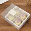 Groothandel Food Grade Bakery Cookie Marble Packaging Boxes voor taarten Muffins en gebak met raam gewoon BOW NO LABEL 0109