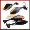 2 x MOTORCYCLE LED Turn Lights Side Mirrors för Honda CBR600 CBR 600F3 600 F3 FS CBR600F3 CBR600FS 97 98 1997 1998 Kolsignalindikatorer Baksiktspegel 6 Färger