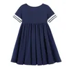 Dziewczyna sukienki europejskie i amerykańskie ubrania dziecięce letnie spódnice krótkoczepowe sukienka morska