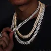 Luxur Rappers smycken 16mm Pass Diamond Tester VVS Moissanite Diamond Iced Out Cuban Link Chain Necklace