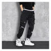 Calças masculinas Hip Hop joggers homens fitas bolsos de carga rastrear calças masculinas táticas machos machos swearswear sportswear streetwear