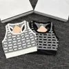 Women Crop Top Tee Knitted Tank Tops Letter Print Designer Vest Summer Breathable Knits Vests Sport Top