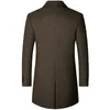 Misto lana da uomo Giacche invernali lunghe da uomo Trench in cashmere Autunno Uomo Business Casual Taglia 4XL 230107