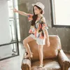 Clothing Sets Teen Girls Floral Tshirt Short Clothes For Summer Kids Casual Style Children's Costume 6 8 10 12