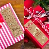 Confezione regalo 150 pezzi/rotolo Etichette per imballaggio natalizi in carta Kraft per buste Carte da imballaggio Decorazione di cottura Adesivi allegri