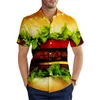 Männer Casual Hemden 2023 Sommer Harajuku Kurzarm Burger/Pizza/Bier 3D Gedruckt Hawaiian Shirt Herren Drop