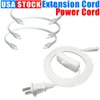 T8/T5 Integrated LED Tube Light Switch Fixture AC Power Cords Cable med 3 Prong us Plug för Garage Workshop Warehouse Commercial Lighting 6.6ft Crestech168