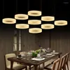 Kolye Lambalar Kütüphane Ofisi 6-12 PCS LED RING LIGE Modern Ticari Aydınlatma Sınıfı Oda Işıkları Yemek Çalışması Luminaria