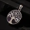Charms Natural Stone White Turuoise Life Life hanger Opaal roze kristal voor ketting drop levering sieraden bevindingen componenten oty0n