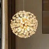 Kroonluchters GPD kroonluchter bloem kristal plafond woonkamer gouden led indoor verlichting voor home loft multi lampenkap modern licht