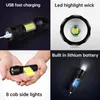 Taschenlampen Taschenlampen Zoom Focus Mini-LED-Taschenlampe mit eingebauter Batterie XP-G Q5 Taschenlampe Lampe Laterne Arbeitslicht wiederaufladbare Mini-Taschenlampe Camping-Licht 0109