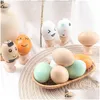 Party Favor Easter Eggs Children Diy Handmade Painted Graffiti Wooden Simation Egg Decorations Drop Delivery Home Garden Festive Sup Dhzyb