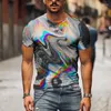 Heren t shirts 2023 zomer kleding t-shirt grappige graffiti 3d printing mannen en vrouwen feest toppaar stretch oversized set