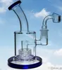 Reciclador Dab Rigs Hookahs Glass Water Bongs Fumar Glass Pipe Oil Rig Unqiue Glass bong con junta de 14 mm