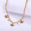 Choker Fashion Cute Angel Charms Necklaces For Women Chunky Chain Crystal Short Colloar Clavicle Bohemian Necklace Jewelry Chokers