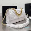 Women Crossbody Glitter Designer Bags Pearlescent White Geneine Leather Classic Handbags Flap Diamond Diamond Counting Counter Count