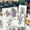 Geschenkwikkeling ZfParty 17pcs Vintage planten en bloemenpapier voor scrapbooking Happy Planner/Card Making/Journaling Project