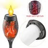 Lawn Decorative Lights Easy Installation Solar Landscape Lamp Auto On Off Flickering Flame For Driveways Trails