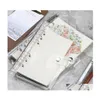 Notepads A5 A6 Spiral Transparent Pvc Notebook Er Loose Diary Coil Ring Binder Paper Seperate Planner Receive Bag Card Stationery1 D Dhaxh