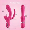 Sk￶nhetsartiklar dubbelhuvud vibratorklitstimulator g-spot dildo delfin silikon massager f￶r kvinnor falska penis vuxna sexiga leksaker