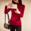 Camisolas femininas OHCLOTHING 2023 Spring Autumn Fashion Women Sweater High Elastic Sexy Slim Quente Quarto de Botamento Elegante Elegante Pulloves