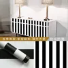 Wallpapers Nordic Black White Striped Wallpaper Grid PVC Self-adhesive For Living Room Barber Shop Furniture Renovation Stickers