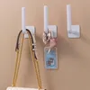 Krokar multifunktionella stickkrok väggvattentät oljefast självhäftande sömlös hängning för kök badrum kontorsskenor